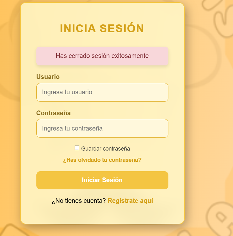 Paso 1: Página de inicio de sesión