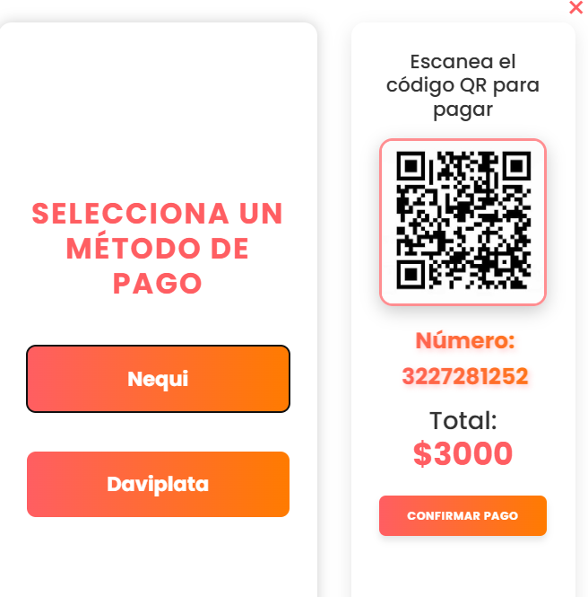 Paso 6: Método de pago